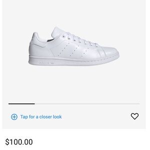 Adidas Stan Smith Men's Lifestyle Shoes Triple White S75104 Mens Size 7.5